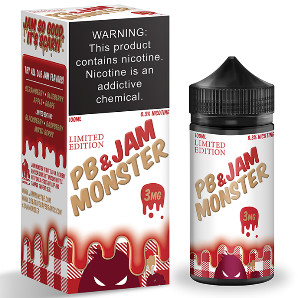 Jam Monster - PB & Jam Strawberry 100ml (Limited Edition)