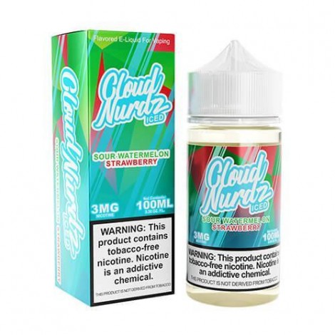 Cloud Nurdz - Sour Watermelon Strawberry Iced 100ml